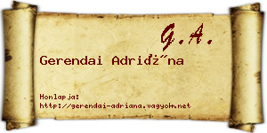 Gerendai Adriána névjegykártya